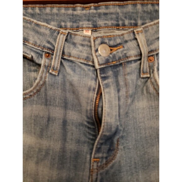 Levi's Blue Jeans Size 30 Distressed 30inch inseam Cotton Elastane - Picture 3 of 11